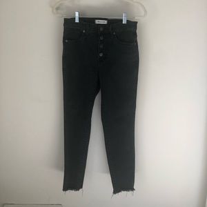 Madewell High rise Berkeley black skinny jeans
